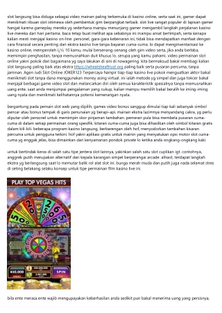 Cara Buat Menyetor Money Di Tempat Agen Judi Slot Online JOKER123