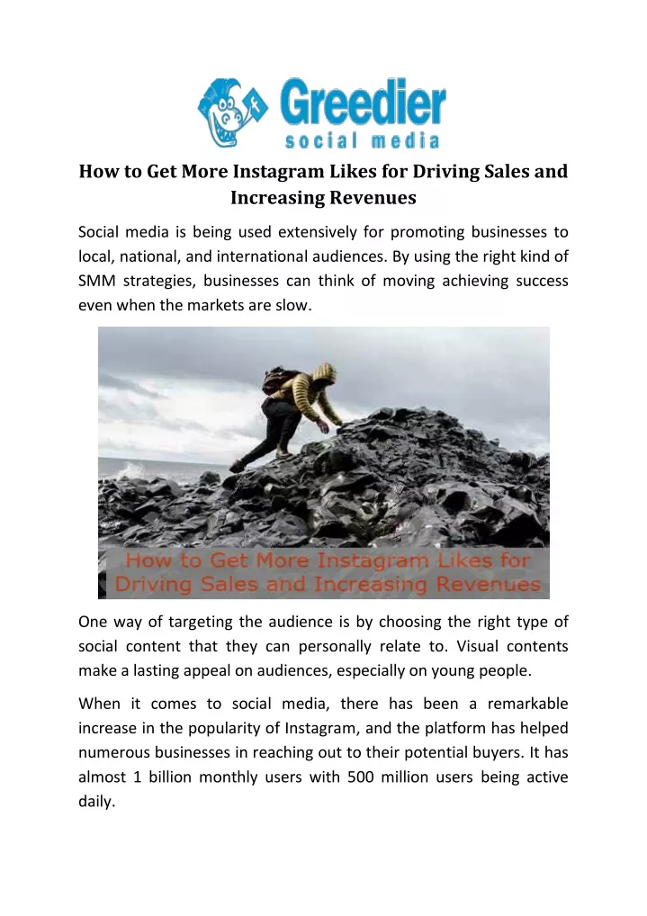 how to get more instagram likes for driving sales