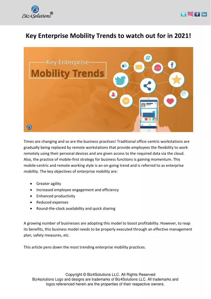 key enterprise mobility trends to watch