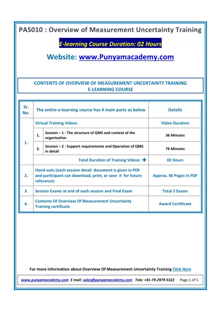 pas010 overview of measurement uncertainty