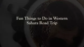 Fun Things to Do in Western Sahara Road Trip