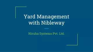 Yard Management with Nibleway