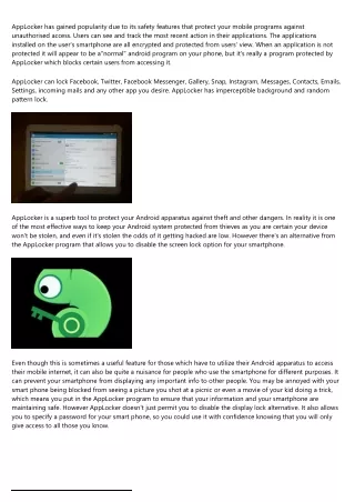 applocker has gained popularity due to its safety