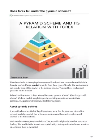 does forex fall under the pyramid scheme
