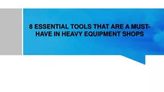 Heavy Equipment Tools For Sale