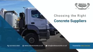 Choosing the Right Concrete Suppliers