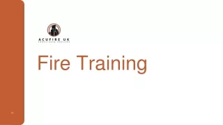 Why Fire Training is Important?