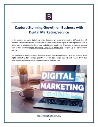Capture Stunning Growth on Business With Digital Marketing Service
