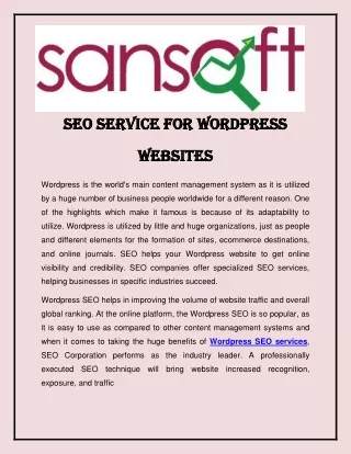 SEO Service for Wordpress Websites