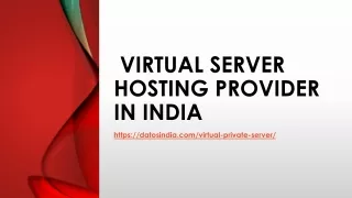 virtual server hosting provider in india