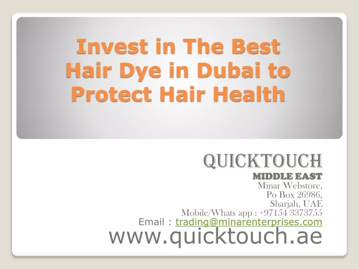 invest in the best hair dye in dubai to protect hair health