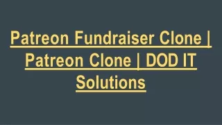 patreon fundraiser clone