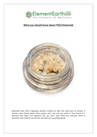 What you should know about THCA Diamonds