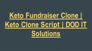 keto fundraiser clone