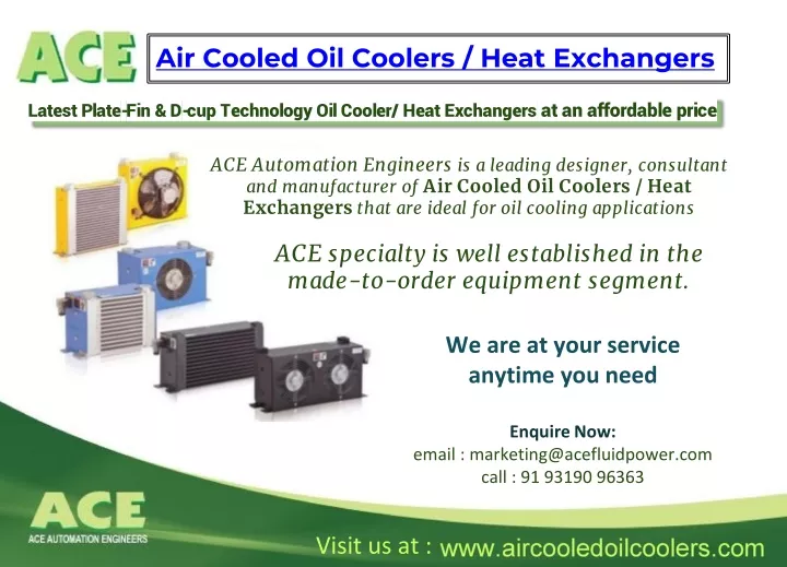 air cooled oil coolers heat exchangers