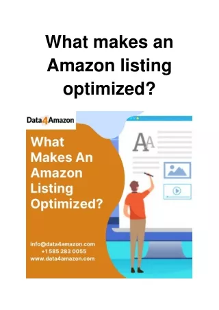 What makes an Amazon listing optimized?