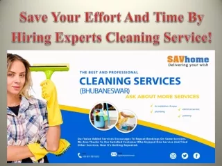 Save Your Effort And Time By Hiring Experts Cleaning Service!