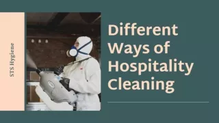 Different Ways of Hospitality Cleaning