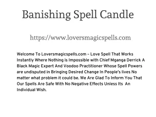 banishing spells