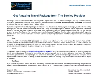 international travel house