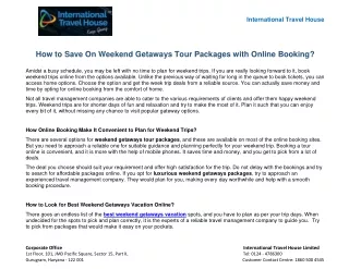 international travel house