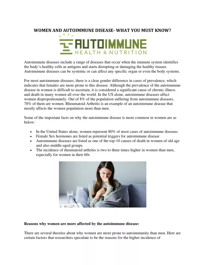 women and autoimmune disease what you must know