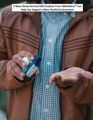 3 ways hemp derived cbd products from