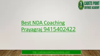 Best NDA Coaching Prayagraj