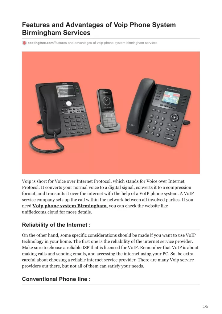 features and advantages of voip phone system
