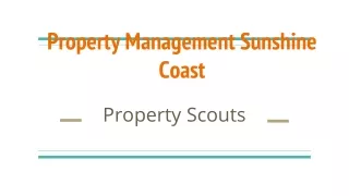 Property Management Sunshine Coast | Property Scouts