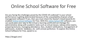 online school software for free