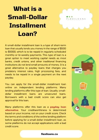 What is a Small-Dollar Installment Loan?