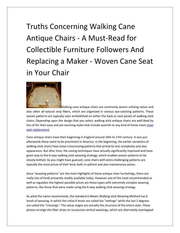 truths concerning walking cane antique chairs