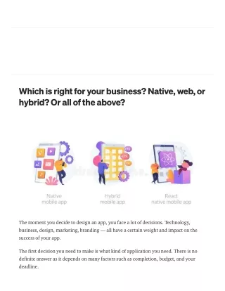 Which is right for your business? Native, web, or hybrid? Or all of the above