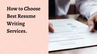 How to Choose Best Resume Writing Services