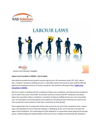 Labour Law Consultant in Noida