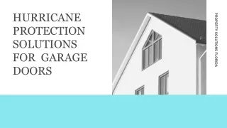 Hurricane Protection Solutions for Garage Doors