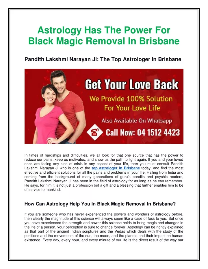 astrology has the power for black magic removal