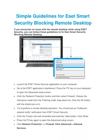 simple guidelines for eset smart security