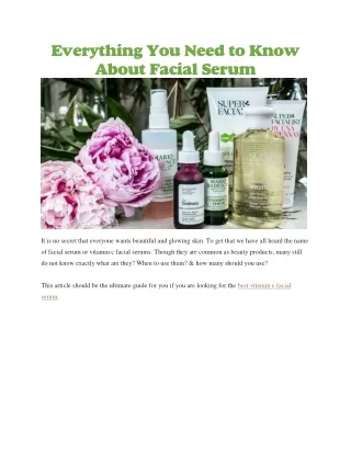 Best vitamin c facial serum