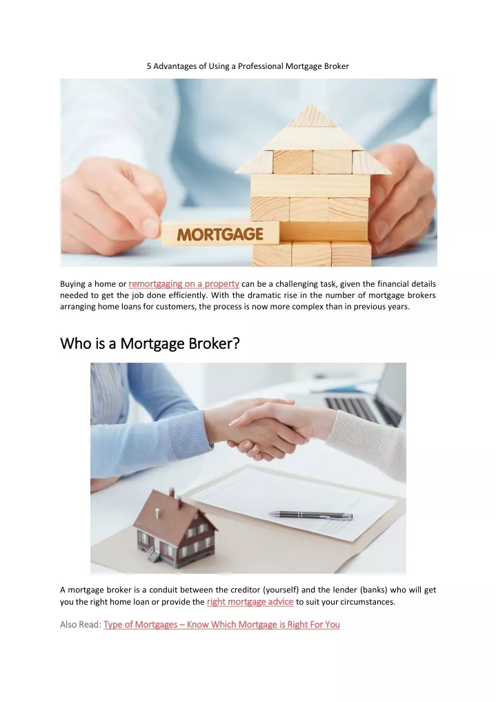 Ppt 5 Advantages Of Using A Professional Mortgage Broker Mountview Fs Powerpoint