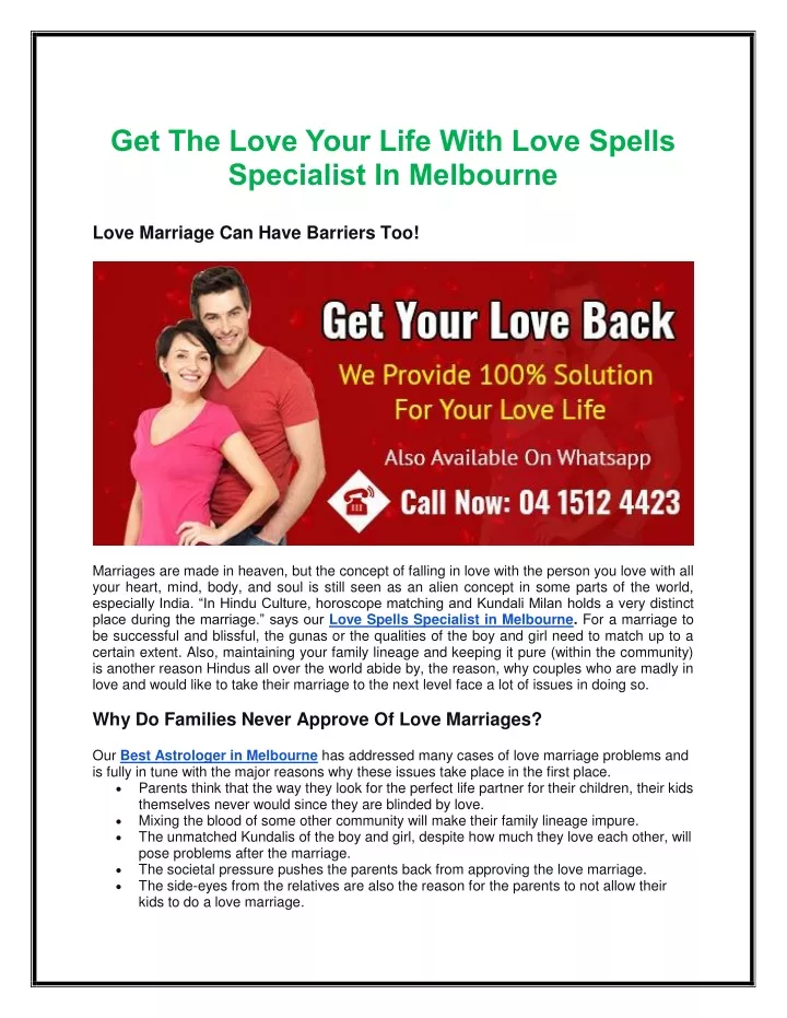 get the love your life with love spells
