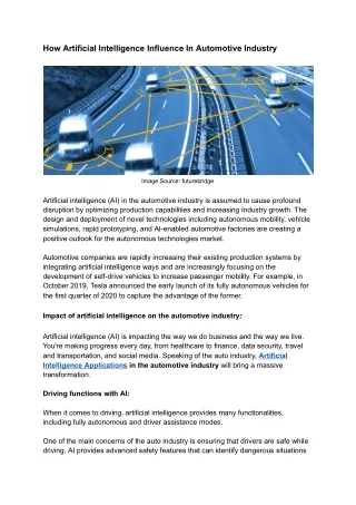 how artificial intelligence influence