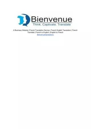 a business website french translation service