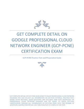 get complete detail on google professional cloud