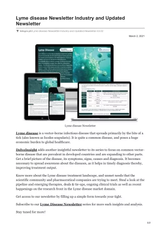 lyme disease newsletter industry and updated