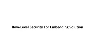 row level security for embedding solution