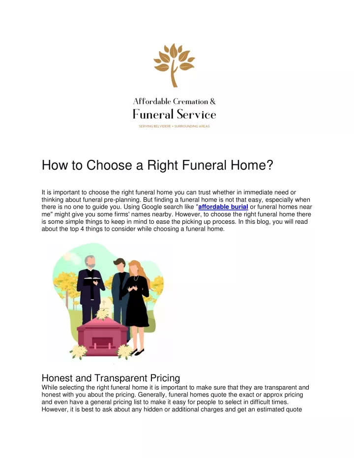 how to choose a right funeral home