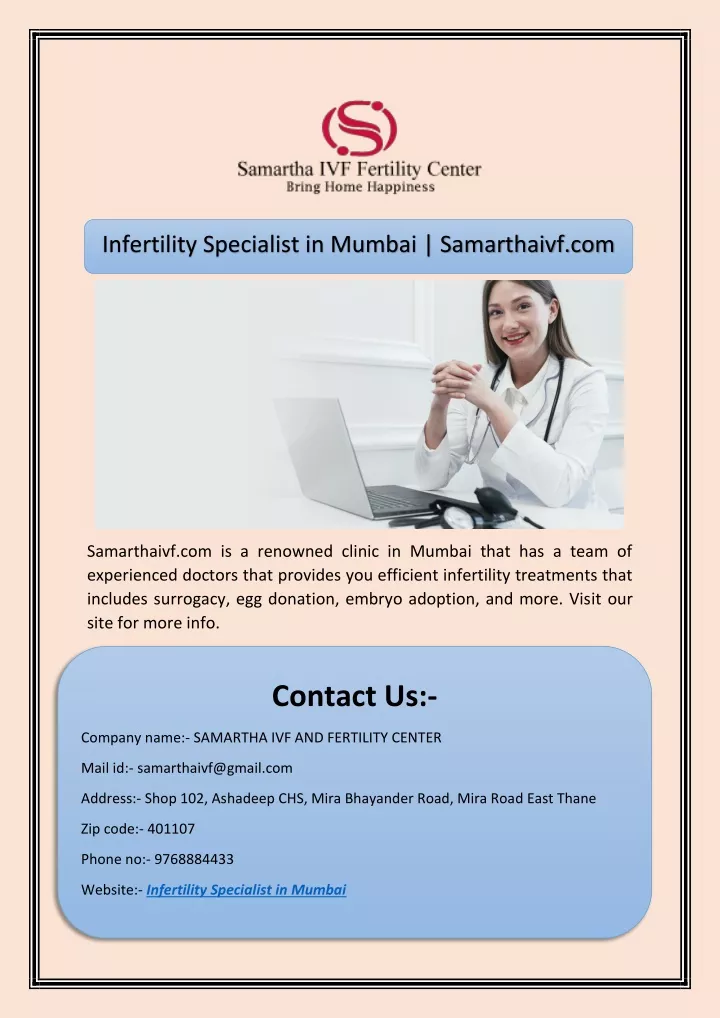 infertility specialist in mumbai samarthaivf com