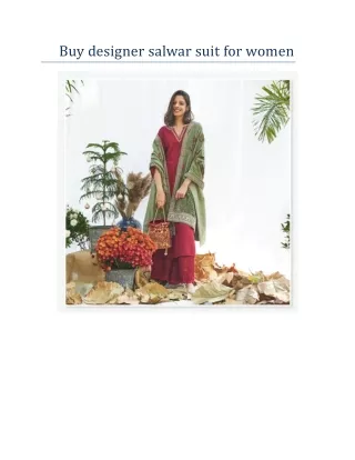Buy designer salwar suit for women